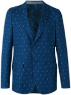 Etro - Dot Weave Two-button Jacket - Men - Silk/cotton/cupro - 50, Blue, Silk/cotton/cupro