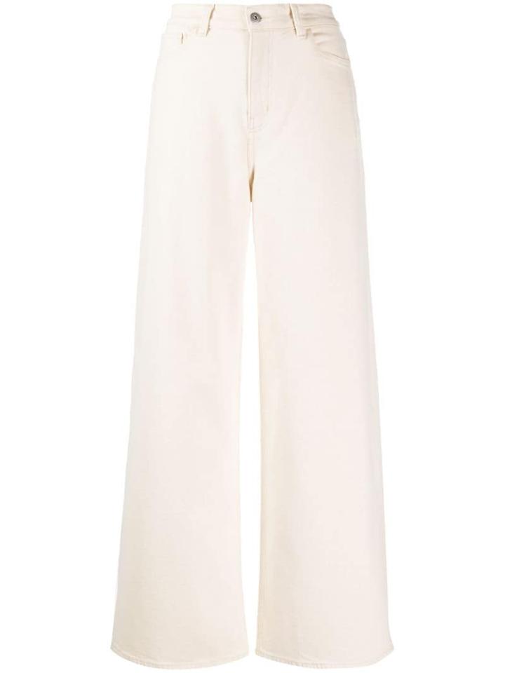 Ymc Wide-leg Flared Trousers - Neutrals