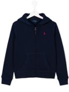 Ralph Lauren Kids Logo Embroidered Hoody, Girl's, Size: 16 Yrs, Blue