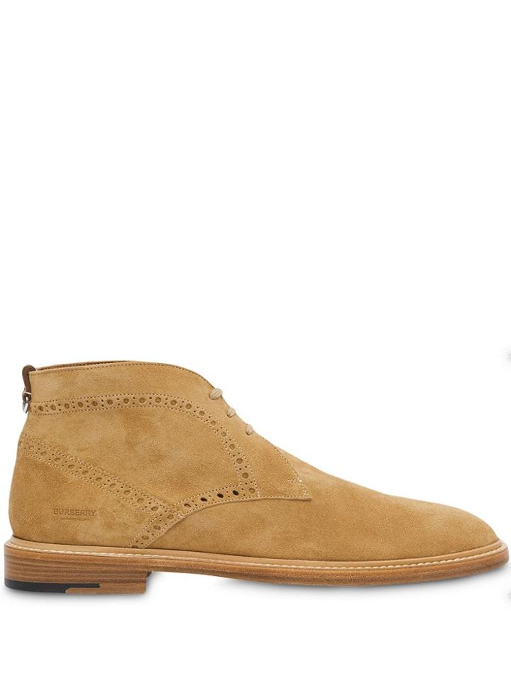 Burberry Brogue Detail Boots - Brown