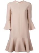 Valentino Crepe Couture Mini Dress, Women's, Size: 42, Nude/neutrals, Virgin Wool/silk