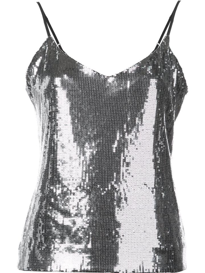 Rta Sequin Camisole Top - Silver