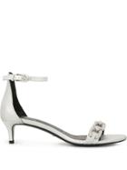 Stella Luna Embellished Chain Strap Sandals - Silver