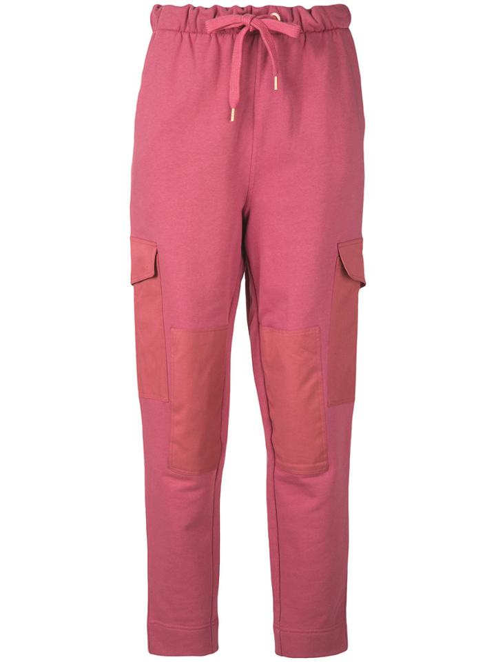 See By Chloé Patched Paperbag Sweatpants - Red