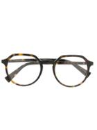 Dolce & Gabbana Eyewear Tortoiseshell Round Frame Glasses - Brown