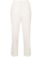 Ermanno Scervino High Waist Cropped Trousers - Nude & Neutrals