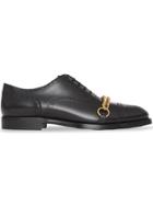Burberry Link Detail Leather Brogues - Black