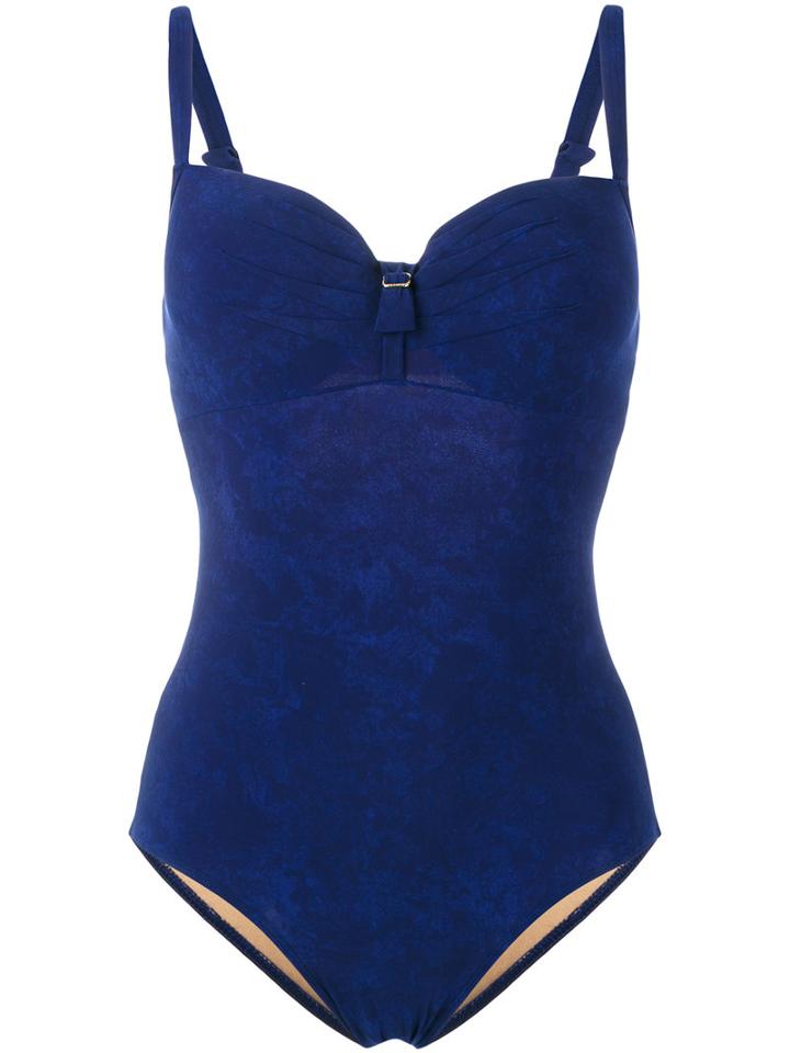 Marlies Dekkers Puritsu Plunge Balcony Swimsuit, Women's, Size: 85d, Blue, Polyamide/polyester/spandex/elastane