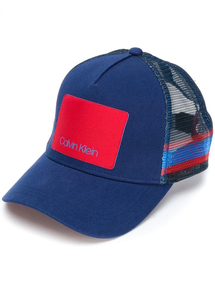 Calvin Klein Logo Net Cap - Blue