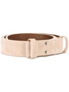 Al Duca D'aosta 1902 Studded Buckle Belt, Men's, Size: 85, Nude/neutrals, Leather/suede