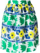 P.a.r.o.s.h. 'penelope' Skirt, Women's, Size: Medium, Green, Polyester/silk/polyamide/polyamide