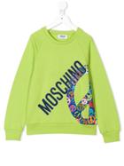 Moschino Kids Teen Peace Logo Sweatshirt - Green