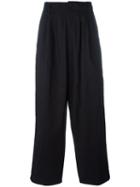 Yohji Yamamoto Loose-fit Long Trousers, Men's, Size: 4, Black, Cotton