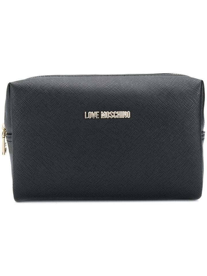Love Moschino Saffiano Pouch - Black