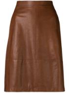 Luisa Cerano High Waist A-line Skirt - Brown