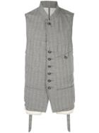 Ziggy Chen Plaid Waistcoat - Grey