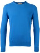 Cruciani Ribbed Trim Sweatshirt, Size: 50, White, Cotton