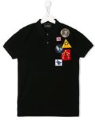 John Richmond Junior Patch Detailed Polo Shirt - Black