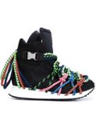 Dsquared2 Bungy Jump Hi-top Sneakers, Men's, Size: 42, Black, Leather/nylon/rubber