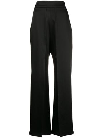 Sid Neigum Pleat Flared Trousers - Black