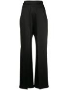Sid Neigum Pleat Flared Trousers - Black
