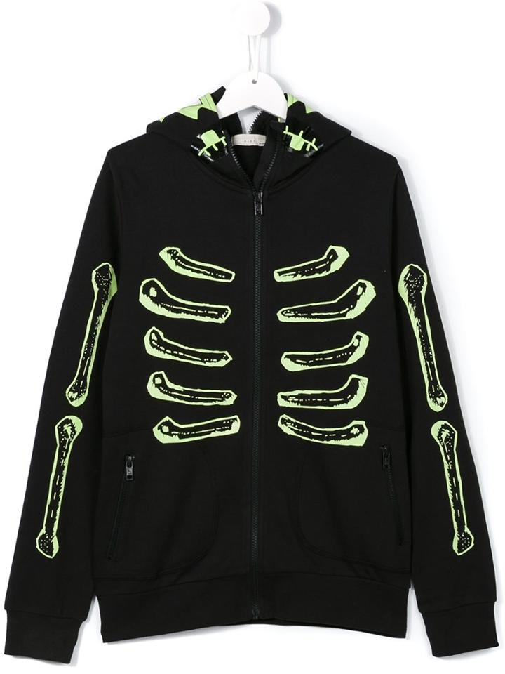 Stella Mccartney Kids Bones Printed Hoodie, Girl's, Size: 14 Yrs, Black