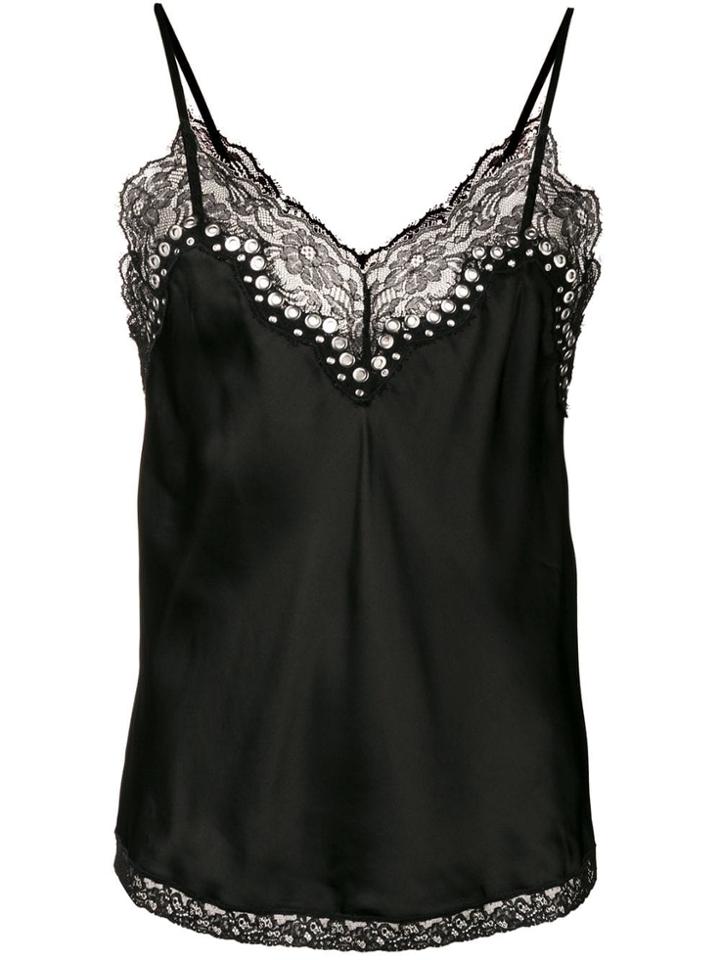 Alexander Wang Lingerie Eyelet Top - Black