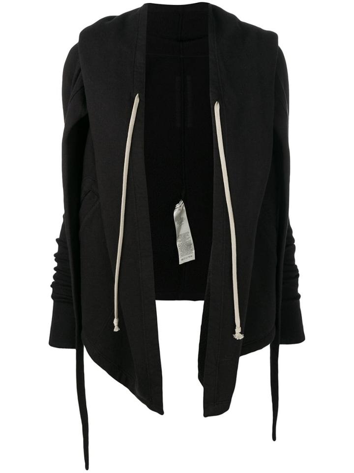 Rick Owens Drkshdw Open Front Hoodie - 09 Black