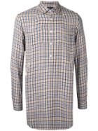 Checked Longline Shirt - Men - Rayon - 2, Yellow/orange, Rayon, Undercover