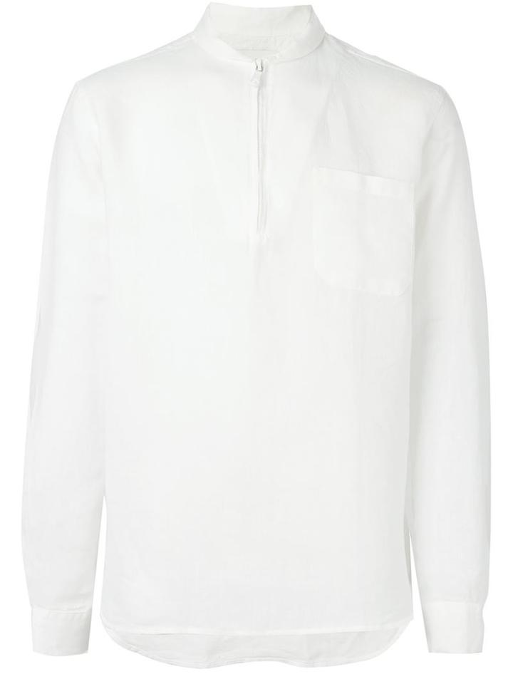 Our Legacy Front Zip Collarless Shirt