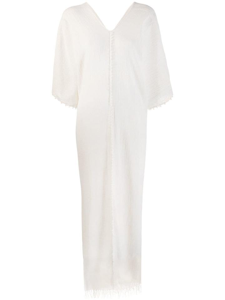 Caravana V-neck Beach Dress - Neutrals