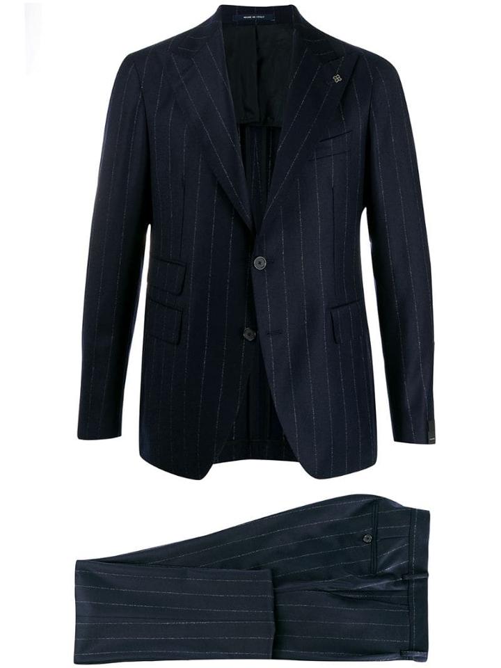 Tagliatore Striped Two Piece Suit - Blue