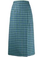 Balenciaga High Slit Skirt - Blue