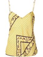 Ganni Patterned Camisole - Yellow