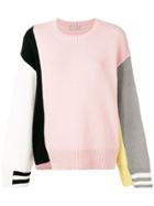 Mrz Asymmetric Colour-blocked Sweater - Pink