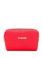 Love Moschino Logo Cosmetic Bag - Red
