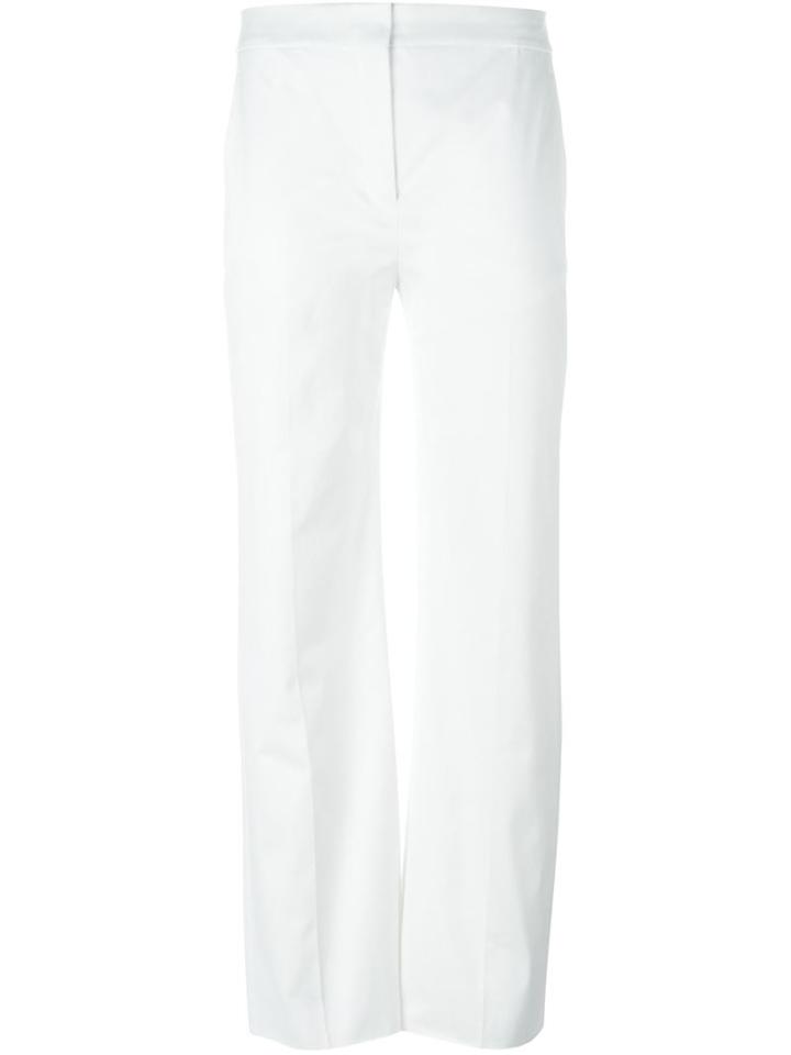 Agnona Slim Fit Trousers, Women's, Size: 40, White, Cotton/spandex/elastane