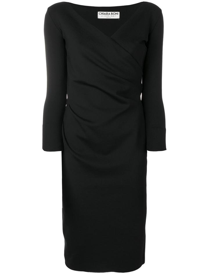 Chiara Boni La Petite Robe V-neck Dress - Black