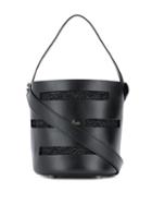 Hogan Knitted Detail Bucket Bag - Black