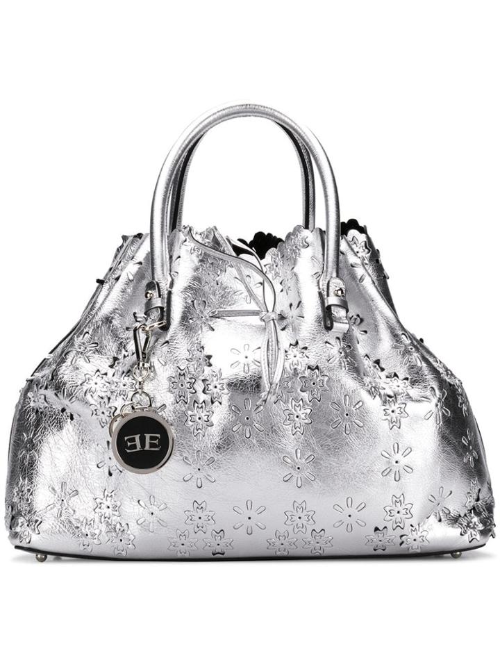 Ermanno Scervino Laser-cut Tote - Silver