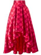 Ultràchic Polka Dots Full Skirt, Women's, Size: 40, Red, Silk/polyester