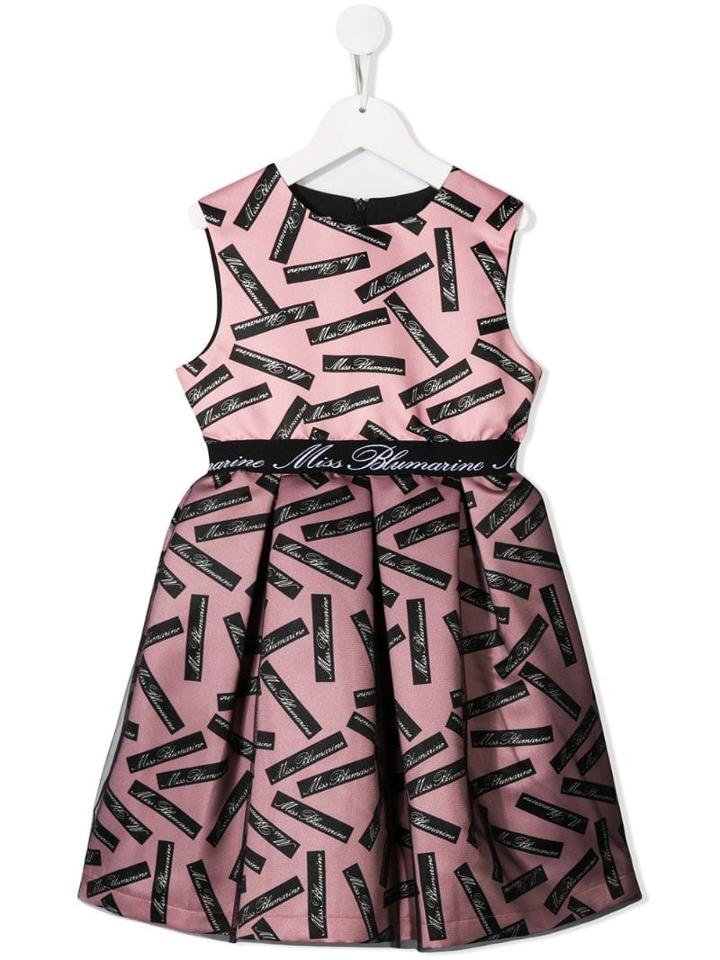 Miss Blumarine Teen Tulle Overlay Party Dress - Pink
