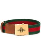 Gucci Canvas Web Belt, Women's, Size: 90, Green, Cotton/leather