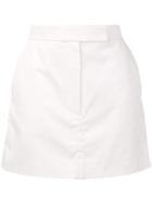 Thom Browne Unlined Cotton Miniskirt - White