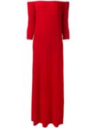 Off-shoulders Shift Dress - Women - Polyester/spandex/elastane - Xs, Red, Polyester/spandex/elastane, Norma Kamali