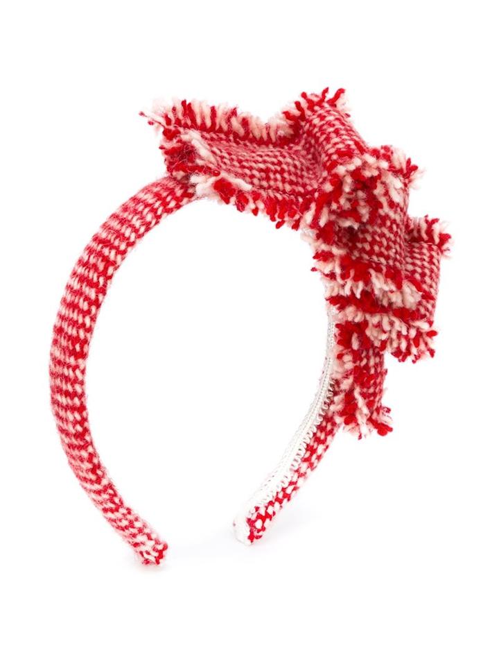 Mi Mi Sol Woven Ribbon Headband, Girl's, Red