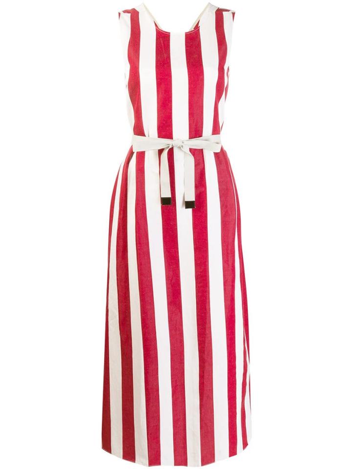 's Max Mara Striped Midi Dress - Red