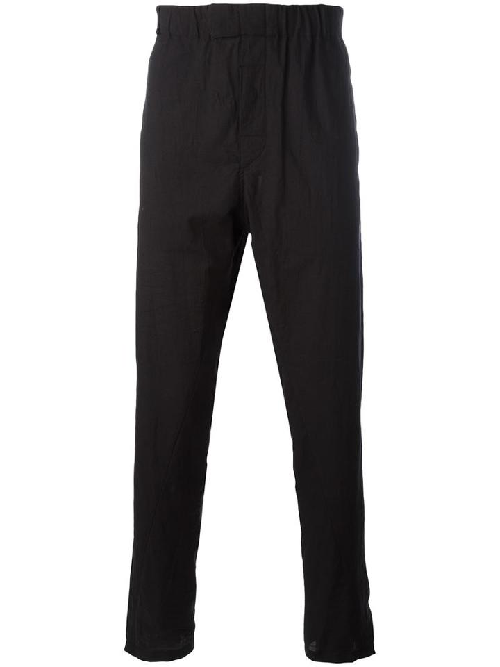 Ann Demeulemeester Grise Straight Trousers, Men's, Size: Small, Black, Cotton