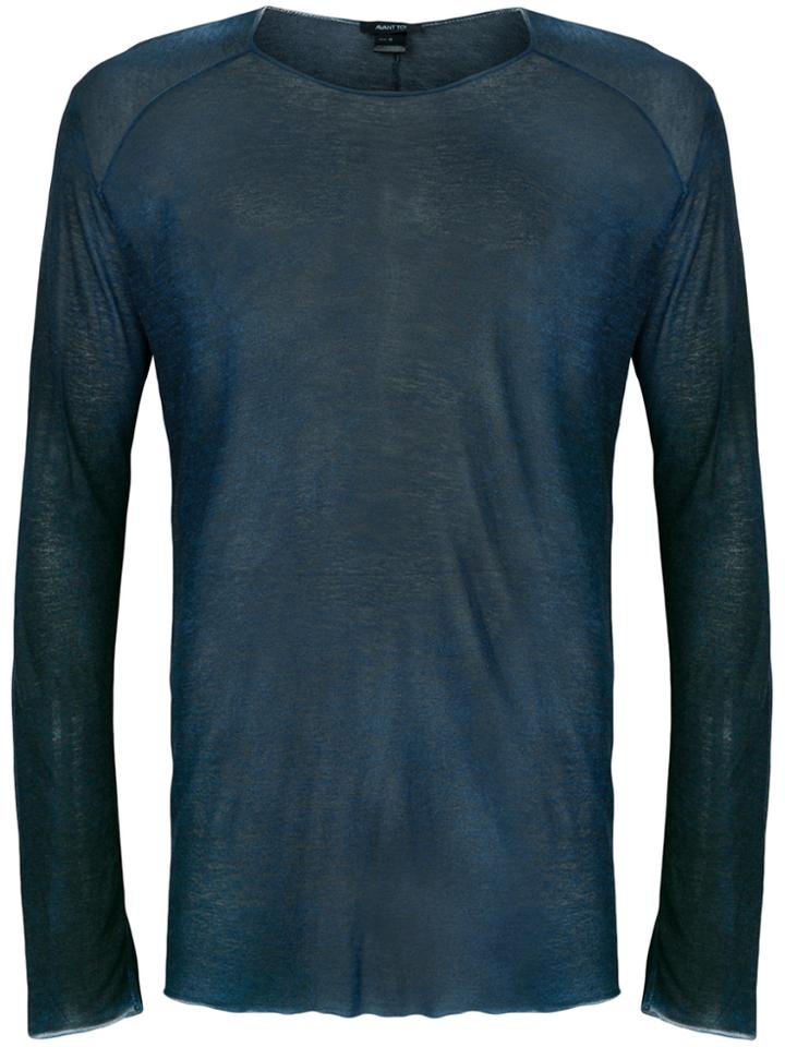 Avant Toi Sheer Longsleeved T-shirt - Blue