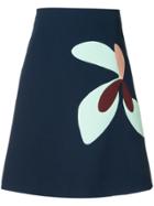 Delpozo Floral Print A-line Skirt - Blue